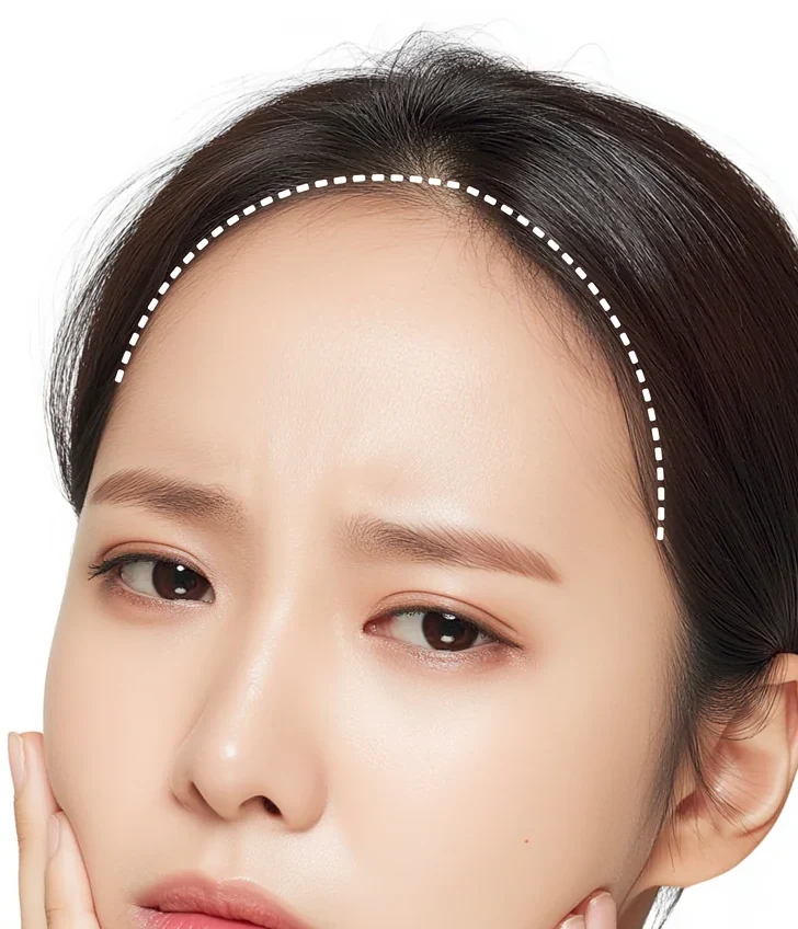 높이가 높아 넓어 보이는 이마