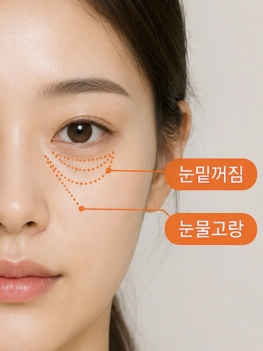 눈물고랑까지 고려한 균형 있는 눈밑 디자인